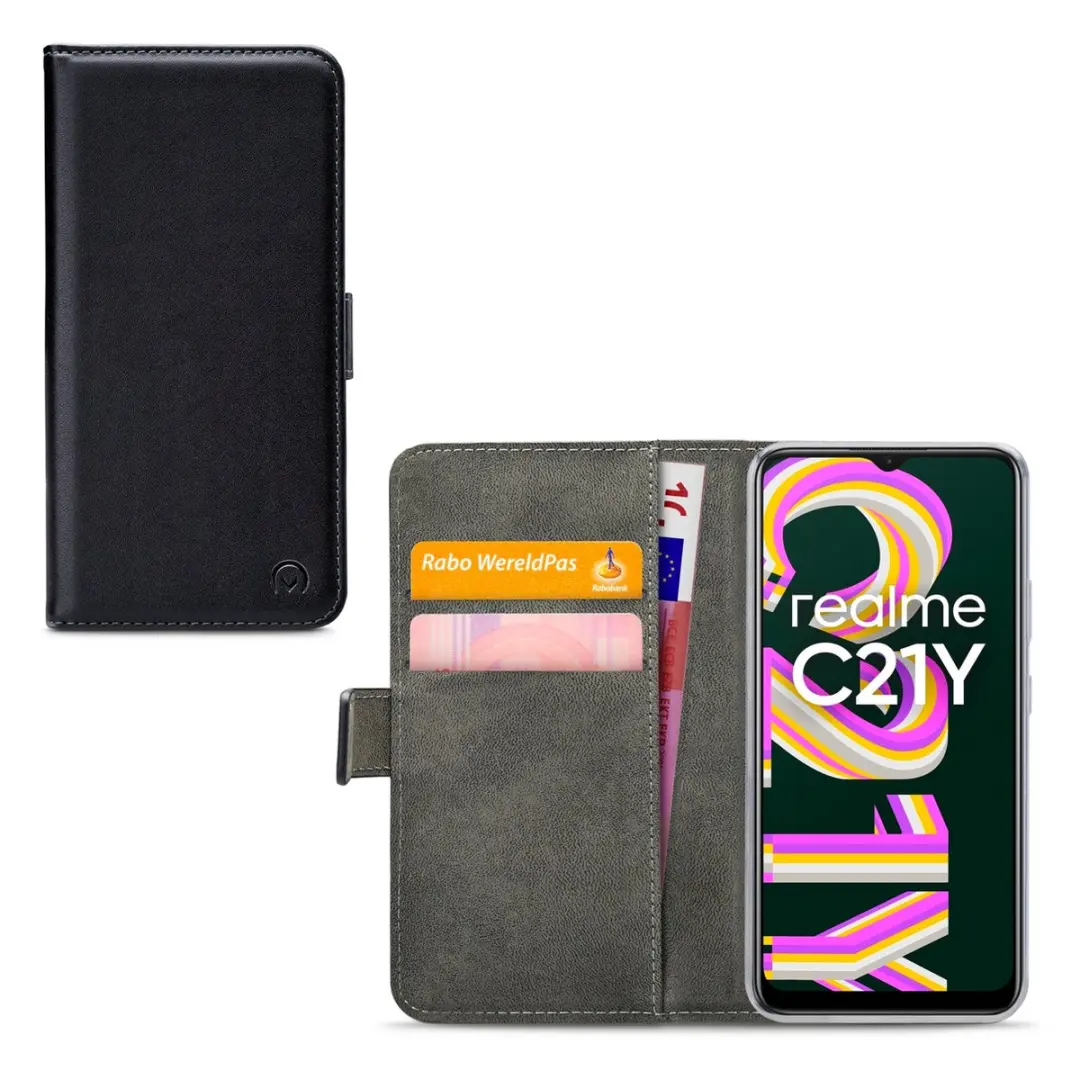 Mobilize Classic Gelly Wallet Bookcase Realme C21Y - Pasjeshouder Zwart
