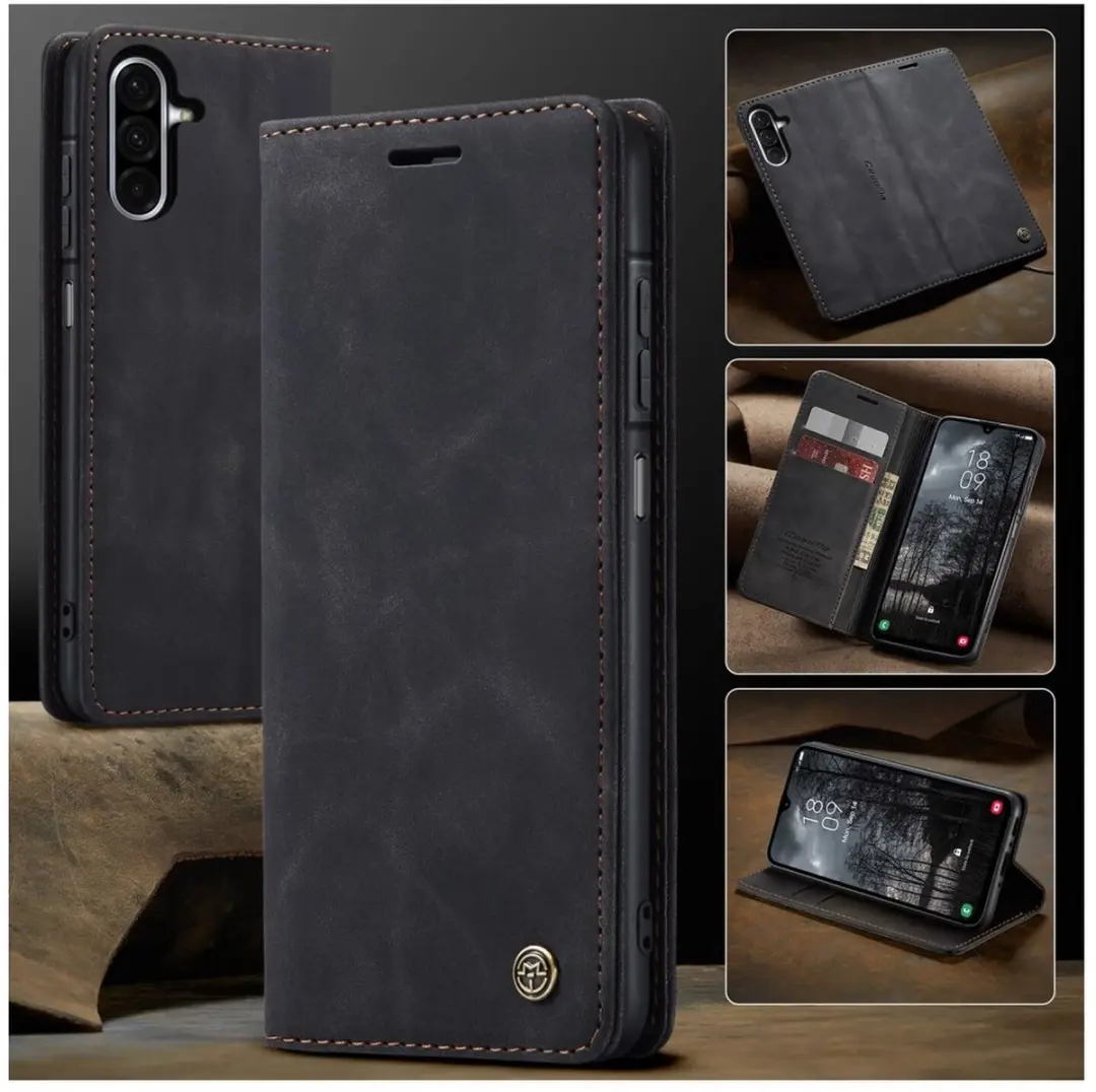 Caseme 013 Hoesje Samsung Galaxy A17 - Book Case Portemonnee - 2 Pasjes - Zwart
