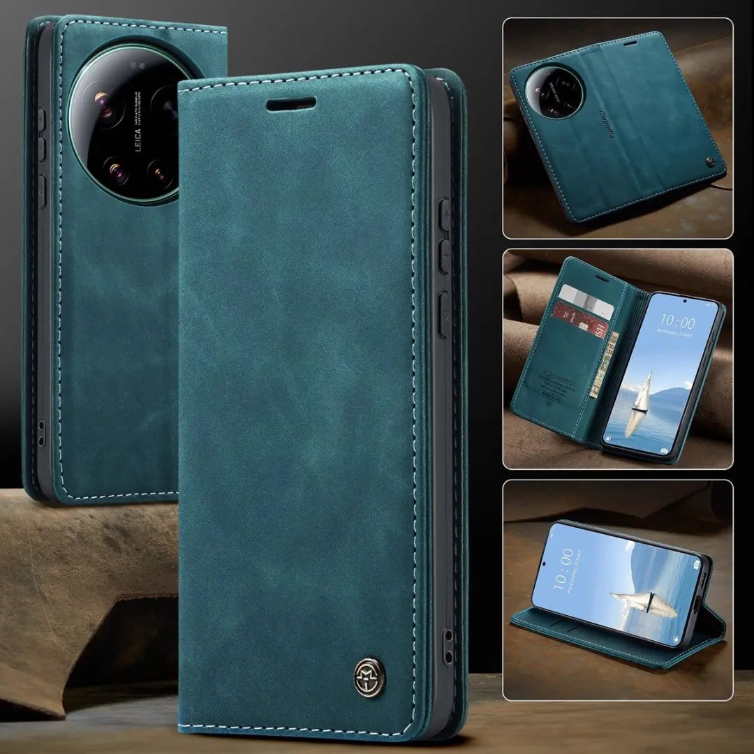 Caseme Hoesje Xiaomi 17 Ultra Book Case - Blauw - 2 Pasjes