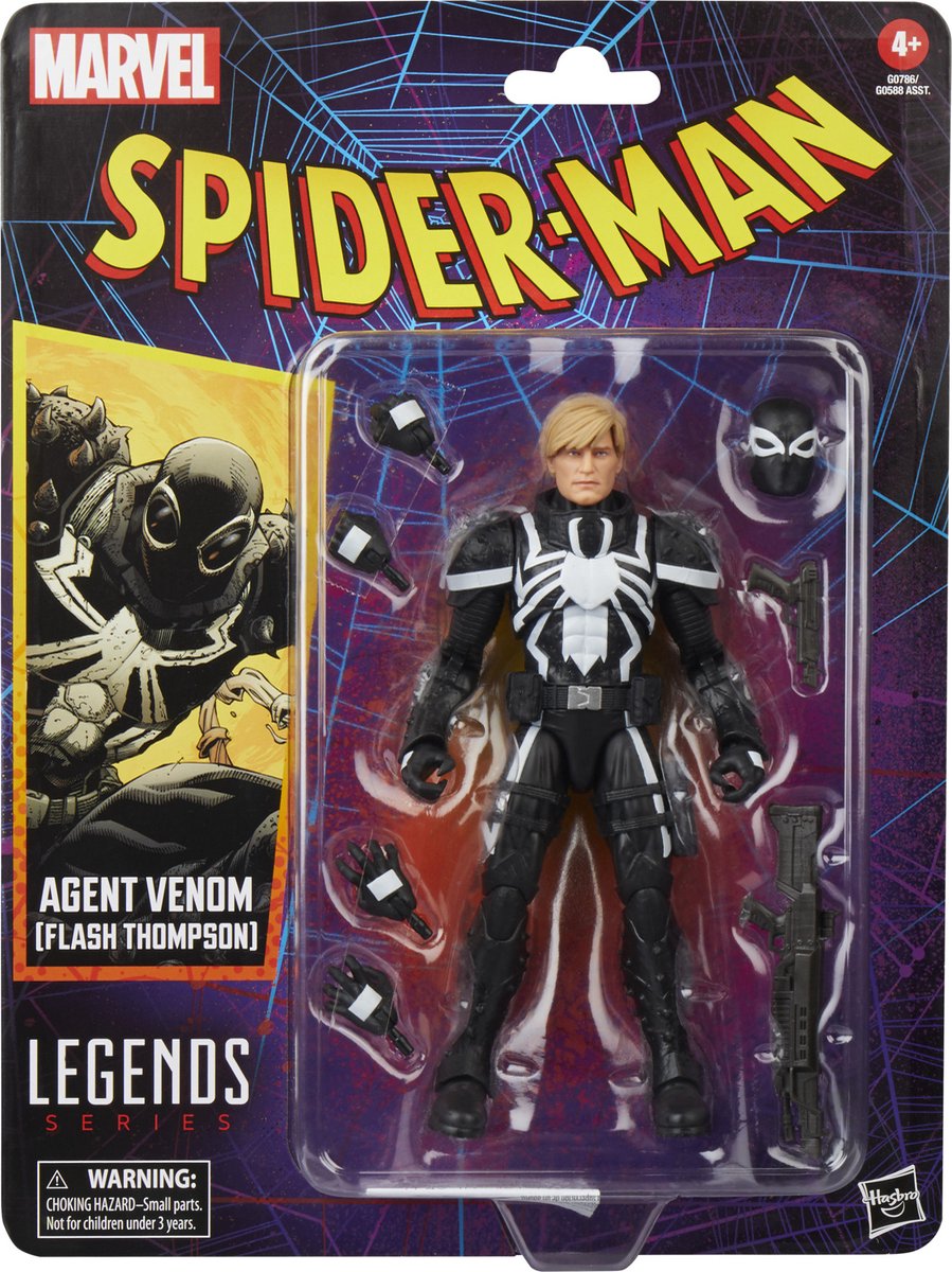 Hasbro Spider-Man Marvel Legends Retro Action Figure Agent Venom (Flash Thompson) 15 cm Action Figuur