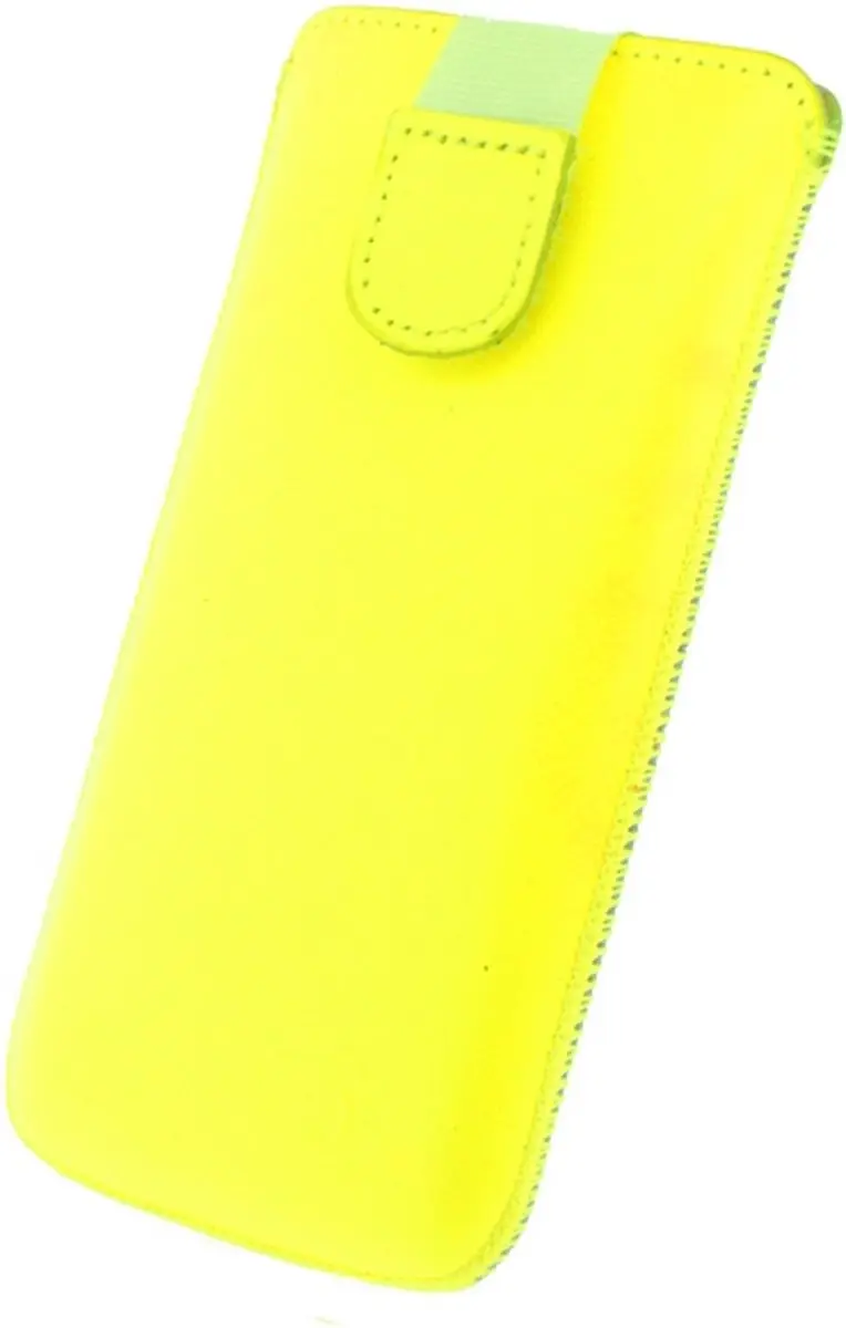 Senza Slide Serie Echt Leer Insteekhoes - Neon Yellow - SEN-LSCNY-SIML