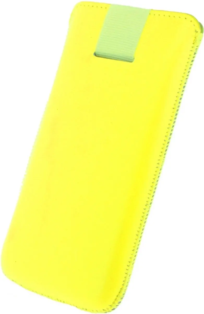 Senza Slide Serie Echt Leer Insteekhoes - Neon Yellow - SEN-LSCNY-SIML