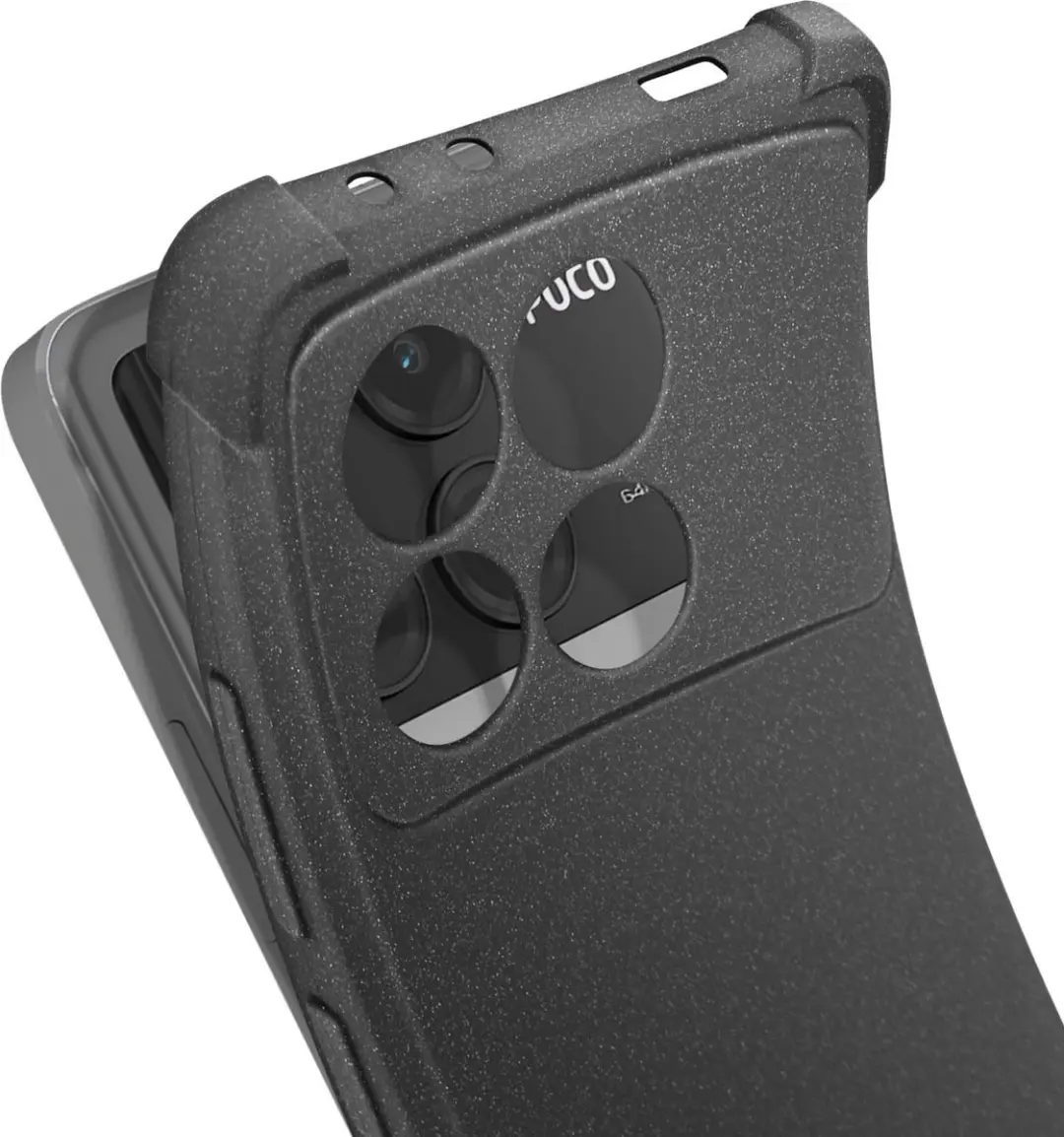 Imak Hoes Xiaomi Poco X6 Pro Silicone Bumper - Zwart