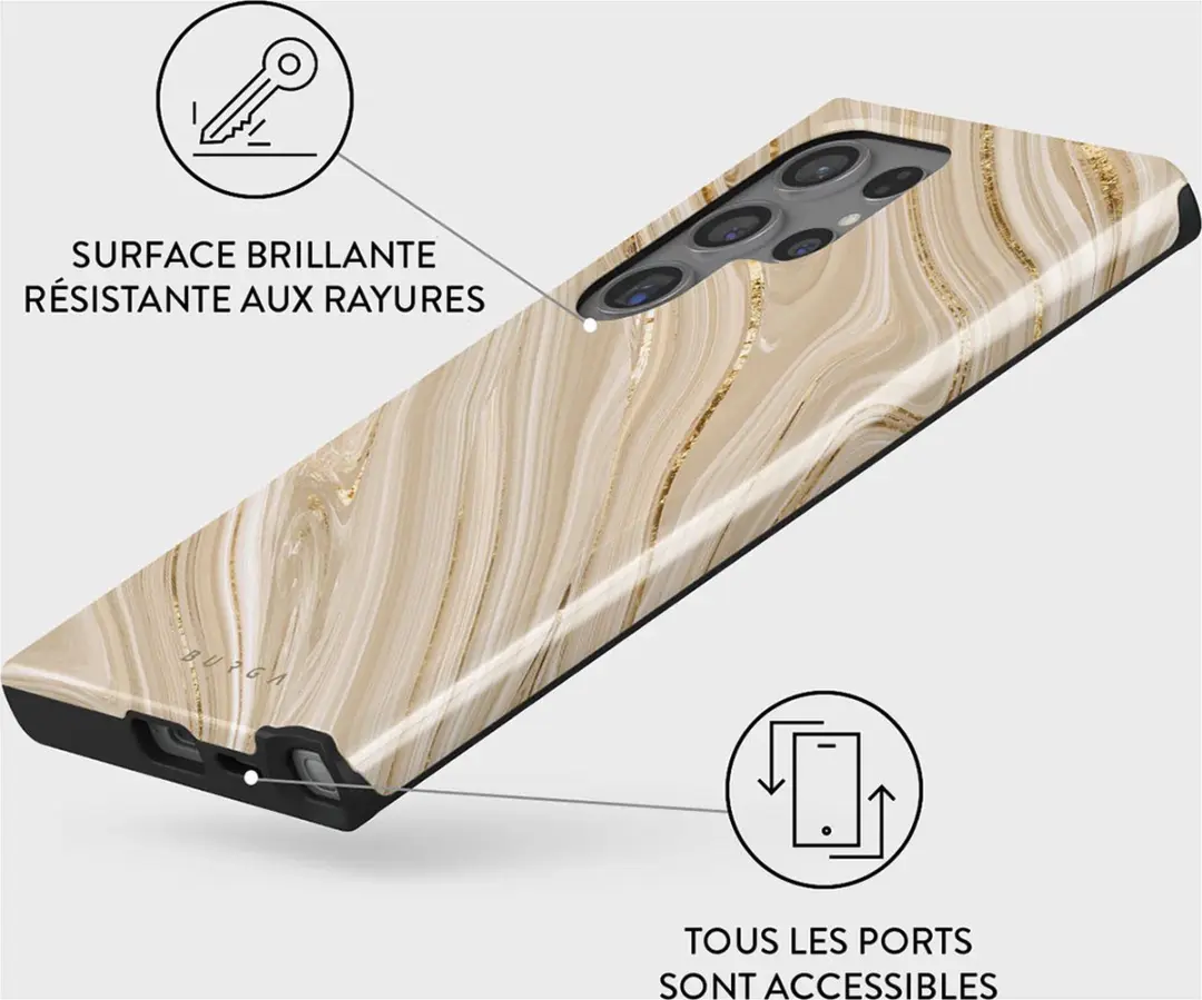 Burga Tough Case Samsung Galaxy S24 Ultra - Print Bruin - afbeelding 6 van 6