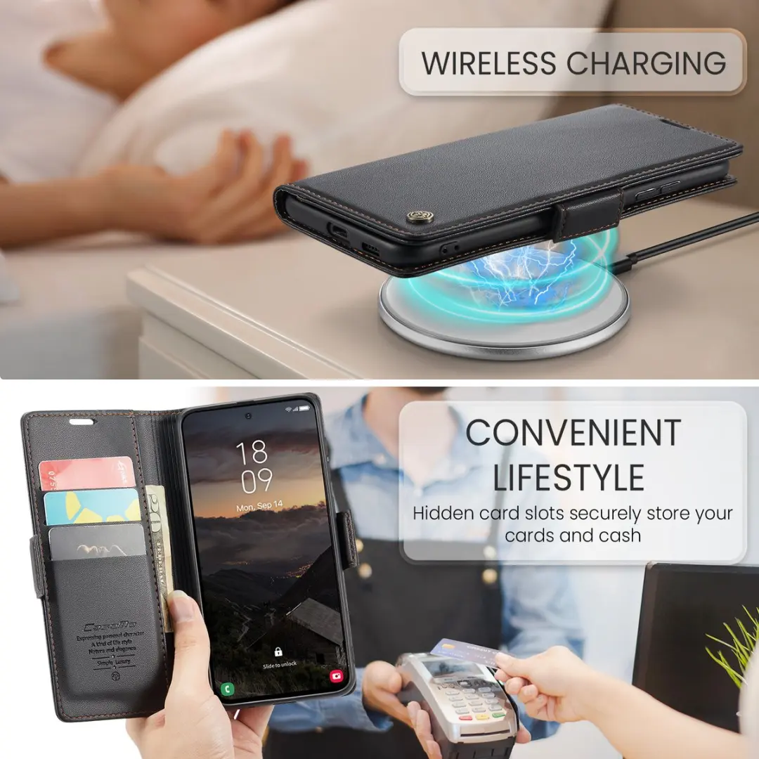 Caseme Wallet Case Samsung Galaxy S26 - RFID Zwart