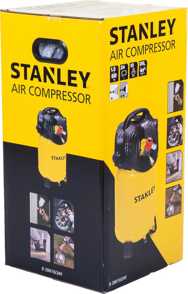 Stanley Compressor D200/10/24V - Olievrij 1100W 24L