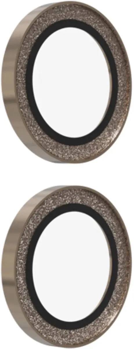 ZAGG Glass Elite Camera Rings iPhone 16/16 Plus/17 - Goud Glitter