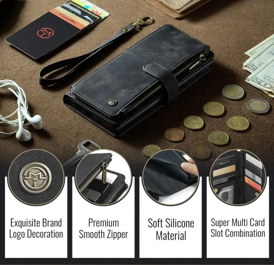Caseme C30 Hoesje Samsung Galaxy S25 Edge - Zwart
