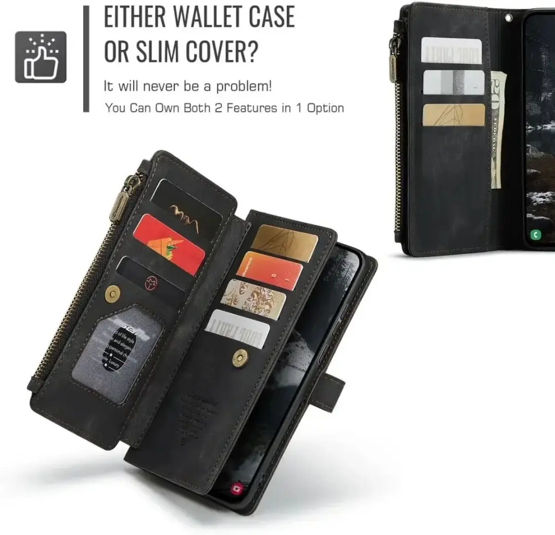 Caseme C30 Hoesje Samsung Galaxy S25 Edge - Zwart