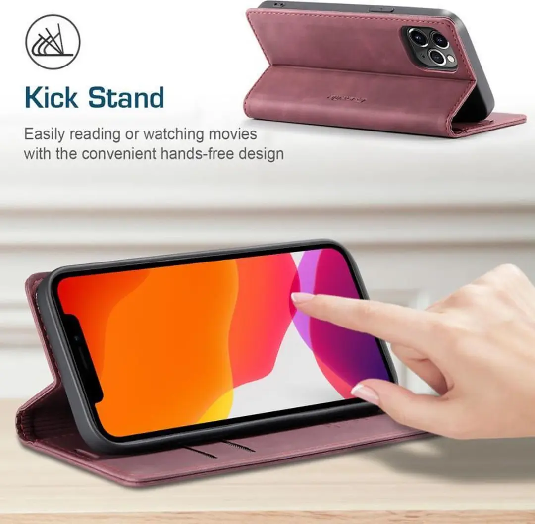 CaseMe iPhone 13 Pro Wallet Bookhoesje IP13P-39 - Rood