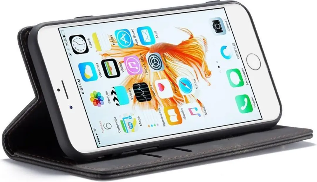 Caseme Book Case iPhone 6/6s Hoesje - 2 Pasjes - Zwart
