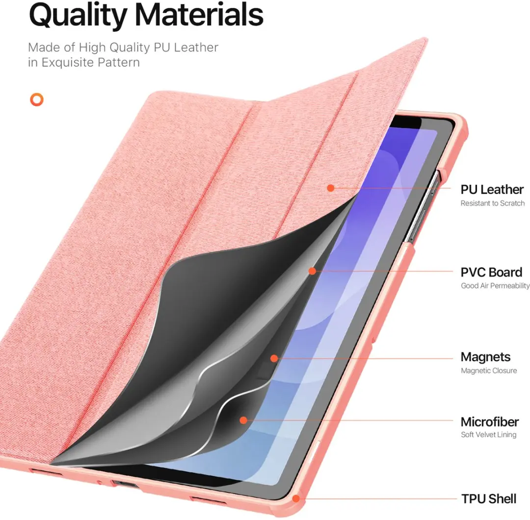 Dux Ducis Domo Bookcase Samsung Galaxy Tab A11 Plus - Roze - SH00093963