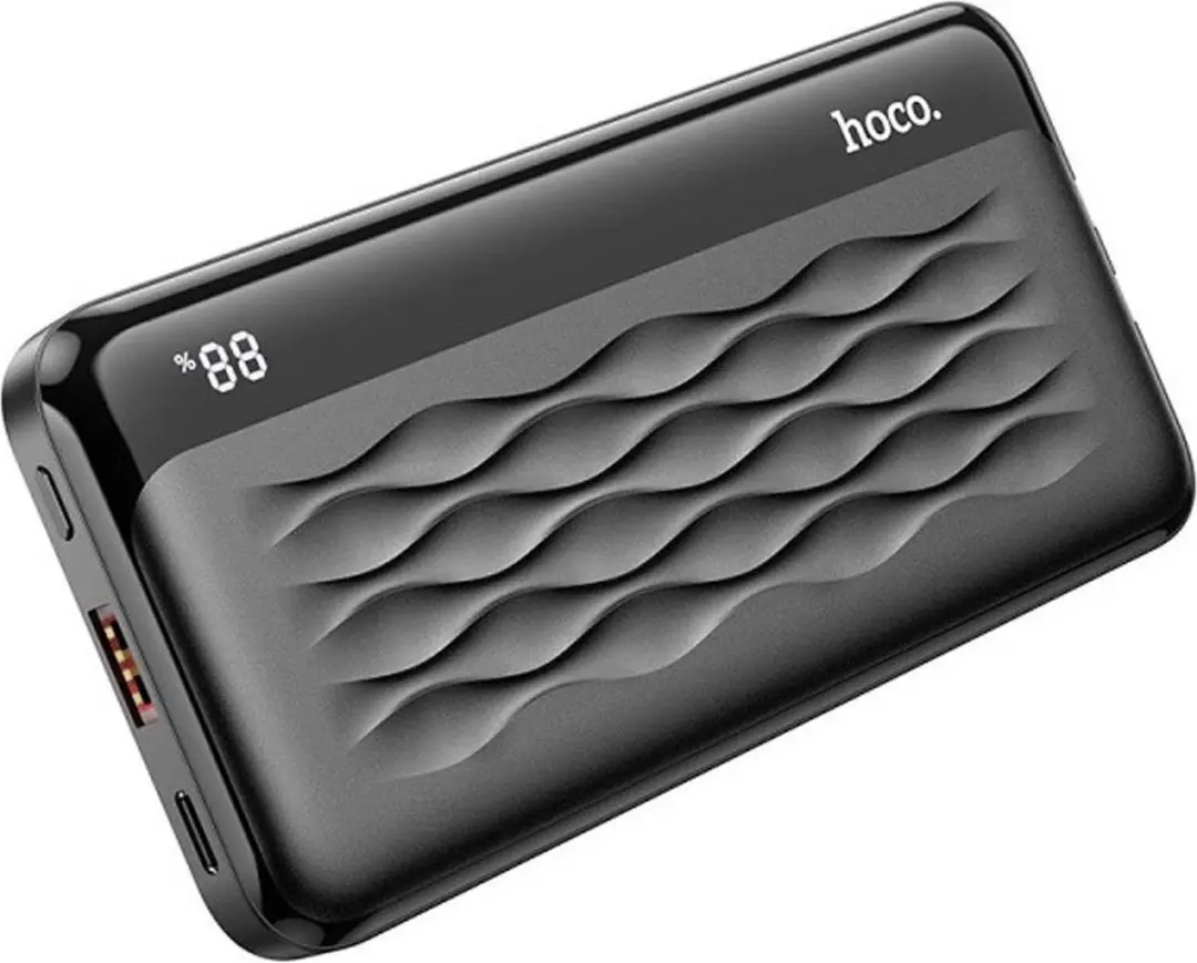 Hoco J90A Powerbank 10.000mAh 22,5W - 3x USB - Zwart