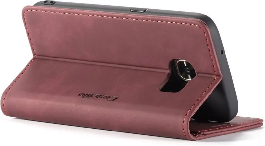 Caseme Book Case Samsung Galaxy S7 - Bordeaux - 2 Pasjes