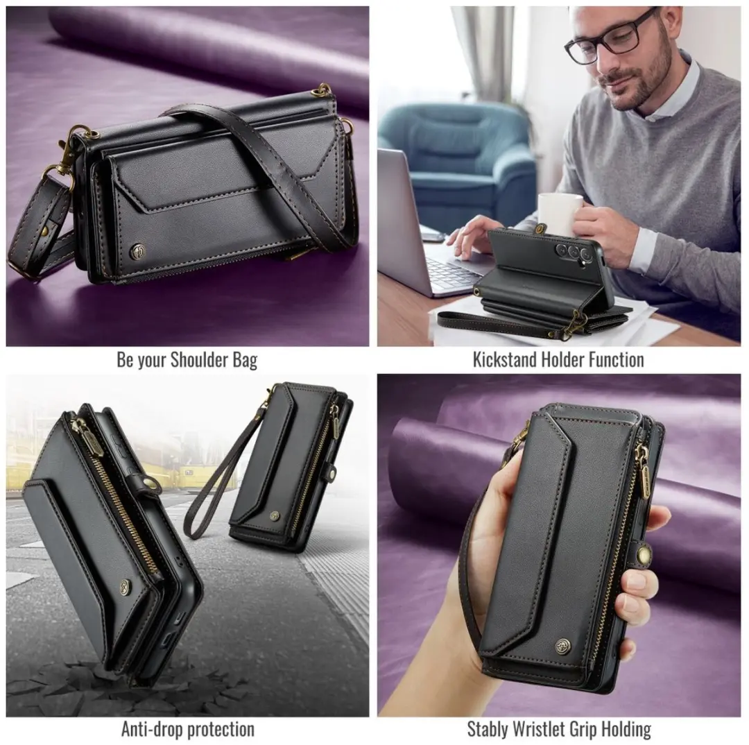 CaseMe C36 Hoesje Samsung Galaxy S25 FE - Zwart