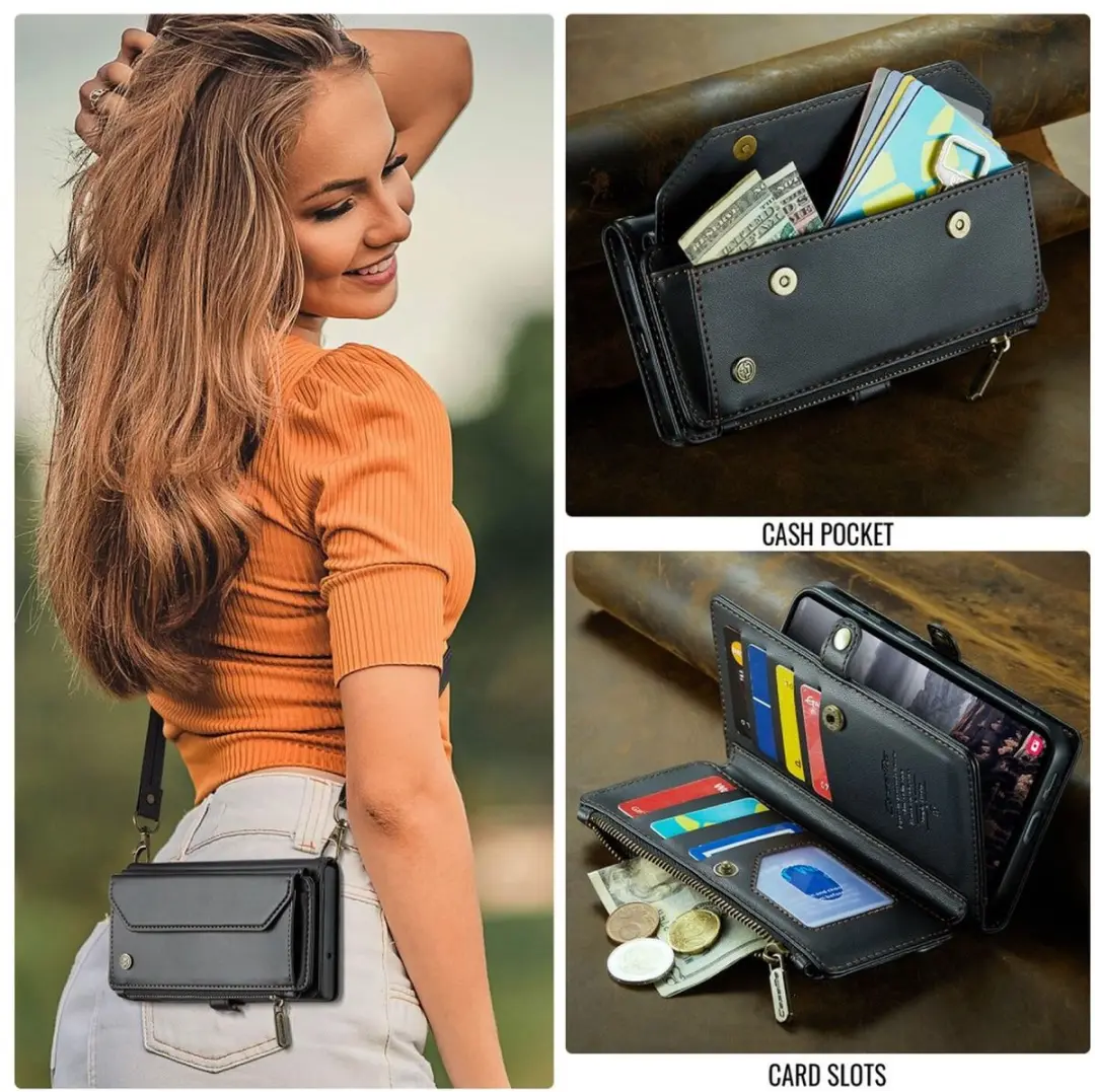 CaseMe C36 Hoesje Samsung Galaxy S25 FE - Zwart