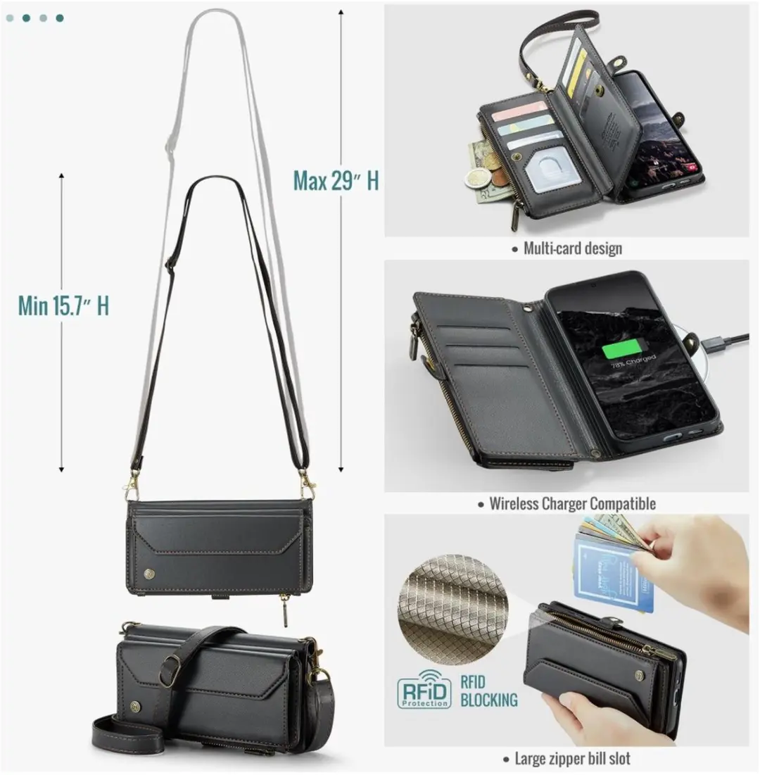 CaseMe C36 Hoesje Samsung Galaxy S25 FE - Zwart - afbeelding 6 van 6