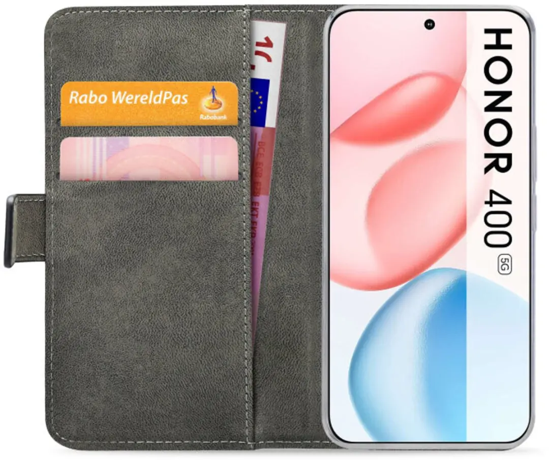 Mobilize Classic Gelly Wallet Book Case Honor 400 Lite 5G - 2 Pasjes - Zwart