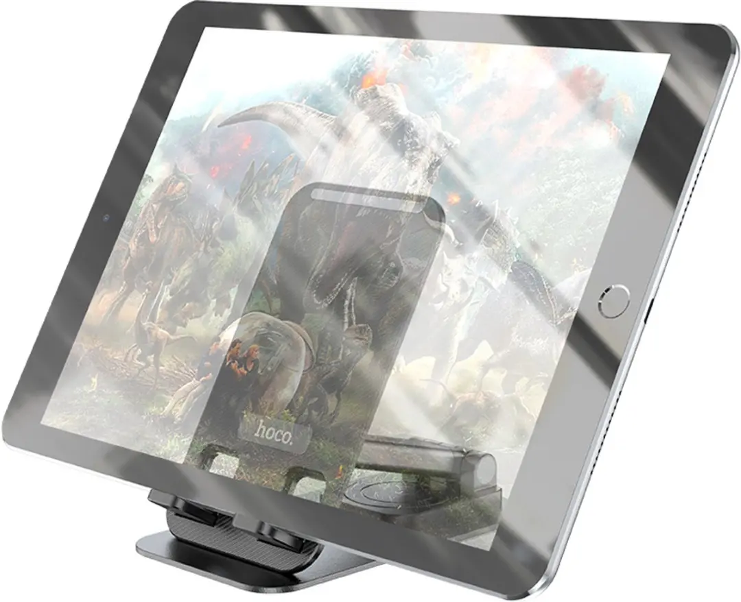 Hoco Telefoonhouder Bureau - Verstelbaar - 12.9" - Grijs/Zwart