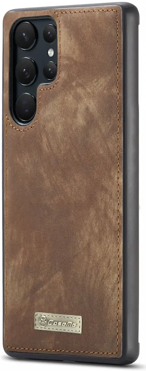 Caseme 008 Book Case Samsung Galaxy S22 Ultra - 10 Pasjes - Bruin