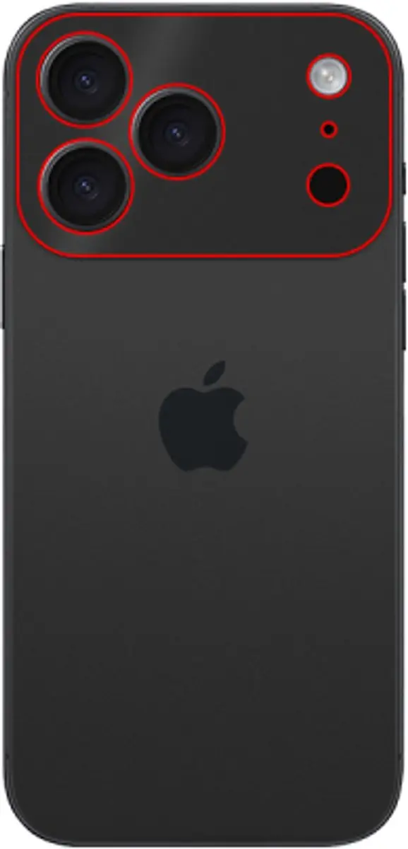 Mobilize iPhone 17 Pro Max Glazen Camera Protector - Zwart
