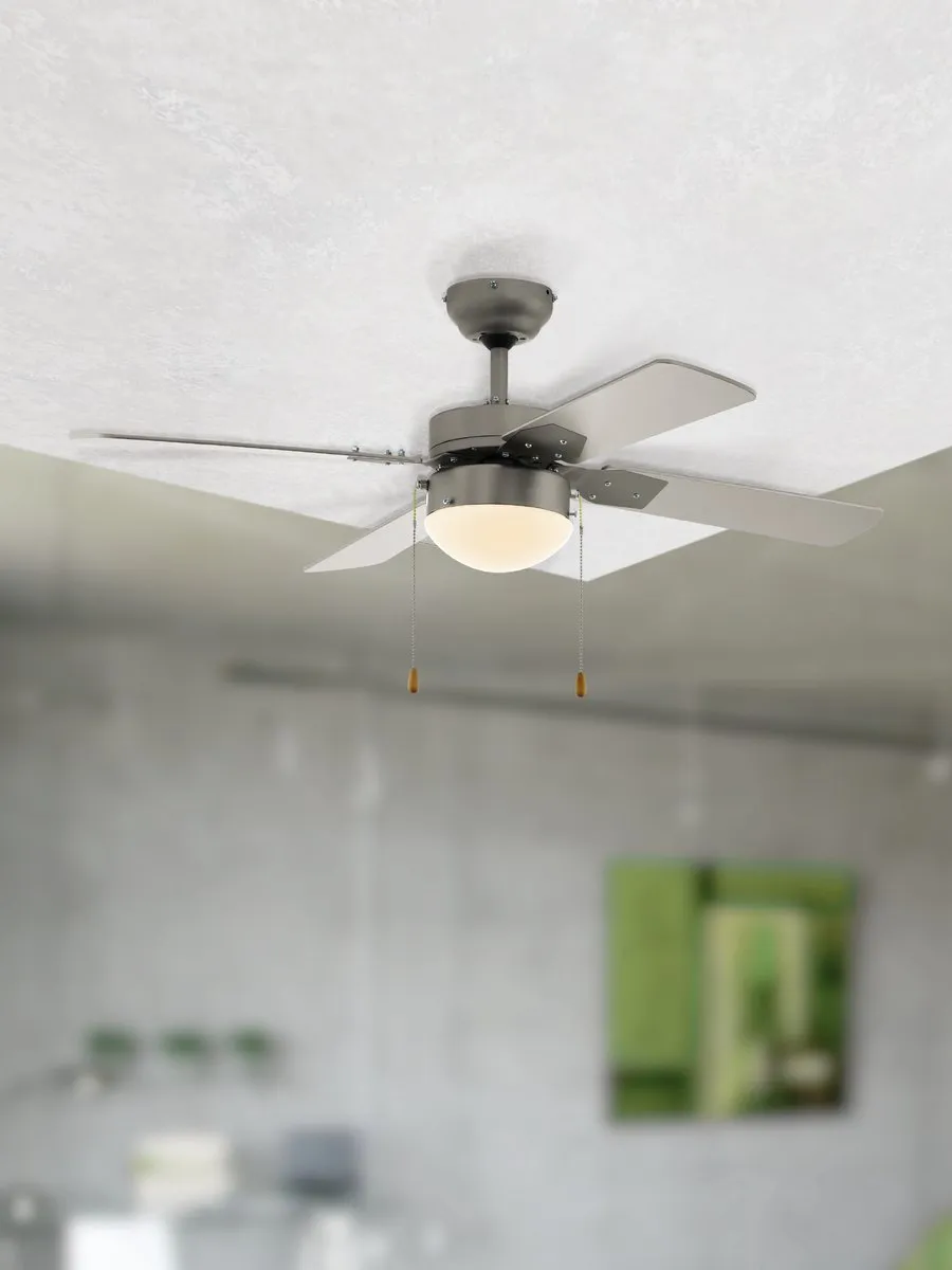 Eglo Gelsina Plafondlamp Ventilator 107cm - Nikkel Mat - afbeelding 5 van 6
