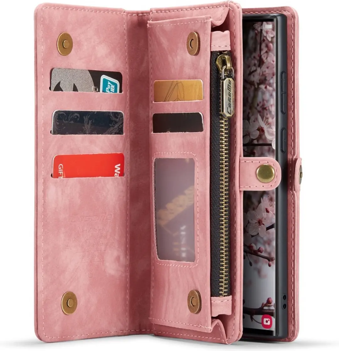 Caseme 008 Hoesje Samsung Galaxy S24 Ultra - Roze - 5 Pasjes