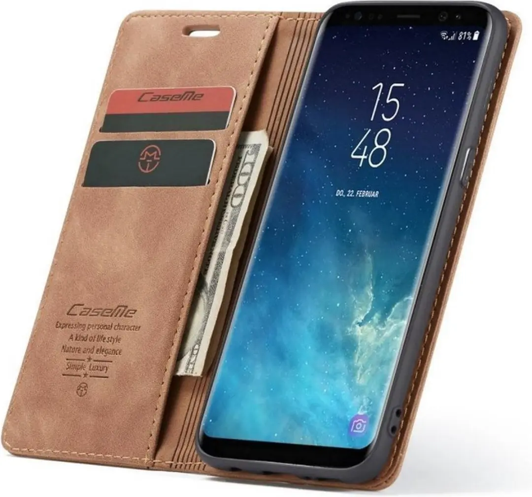Caseme Bookcase VSF6234 Telefoonhoes - Oppo A54 5G - Bruin