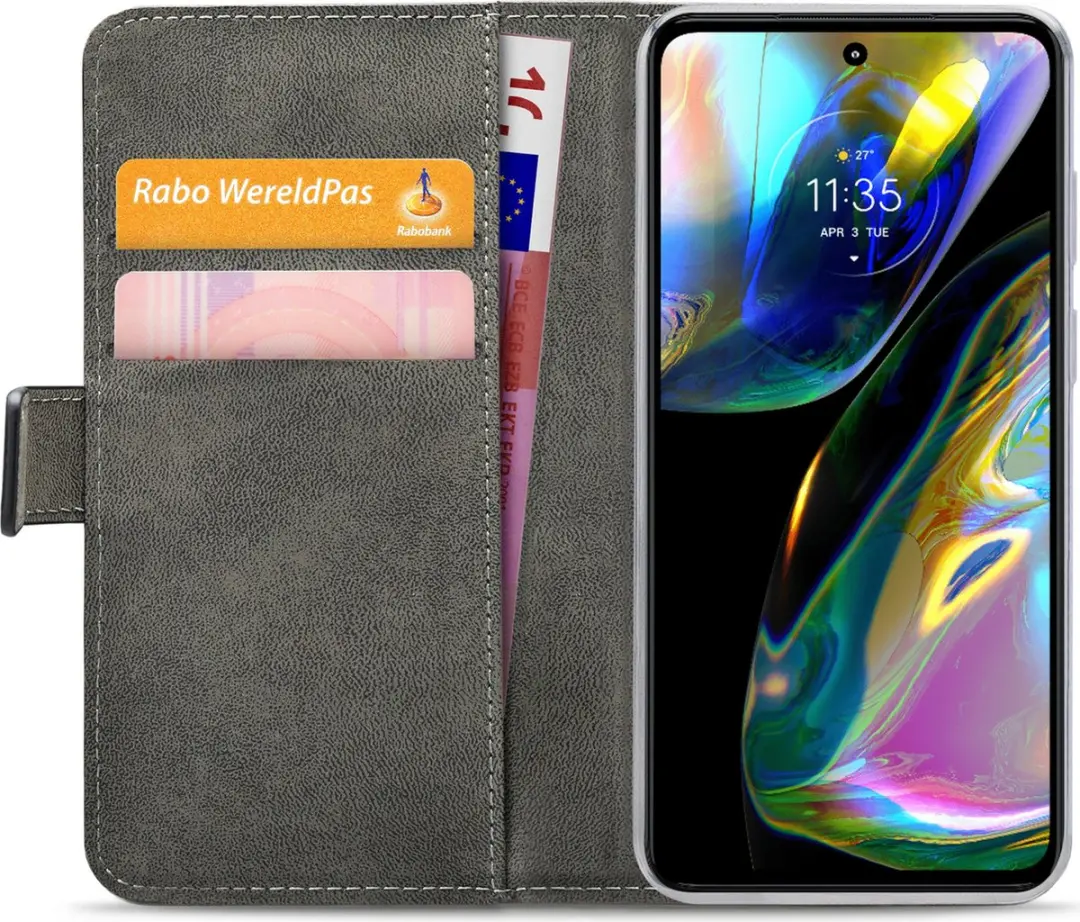 Mobilize Classic Gelly Wallet Bookcase Motorola Moto G82 - Zwart