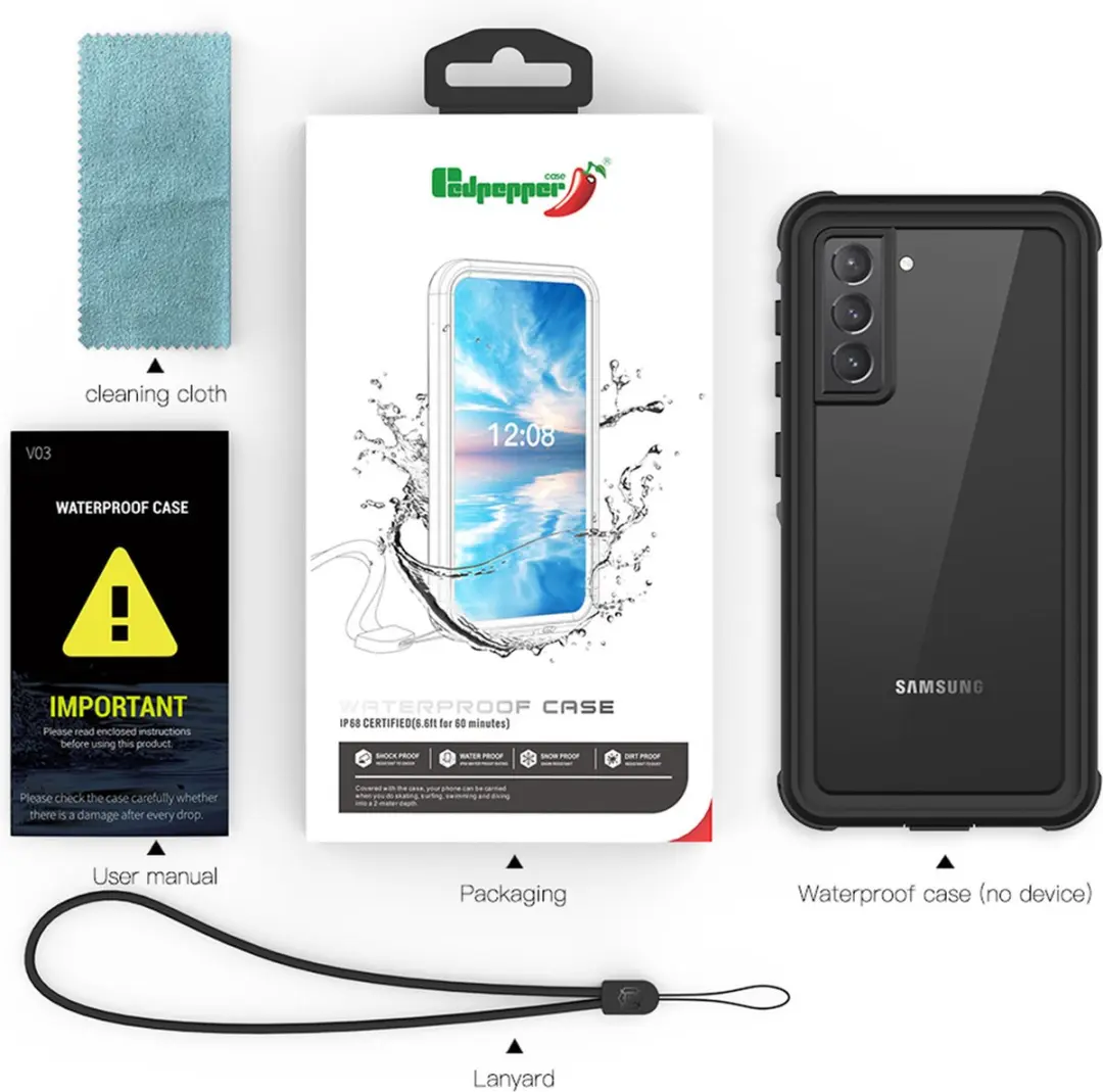 Redpepper Dot Plus Backcover - Zwart - Waterdicht - G99144699901