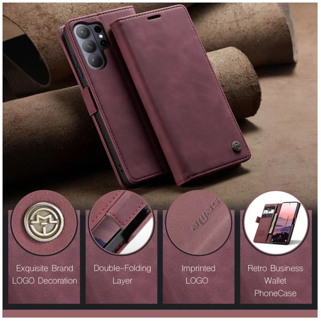 Caseme 013 Hoesje Samsung Galaxy S26 Ultra - Book Case Rood