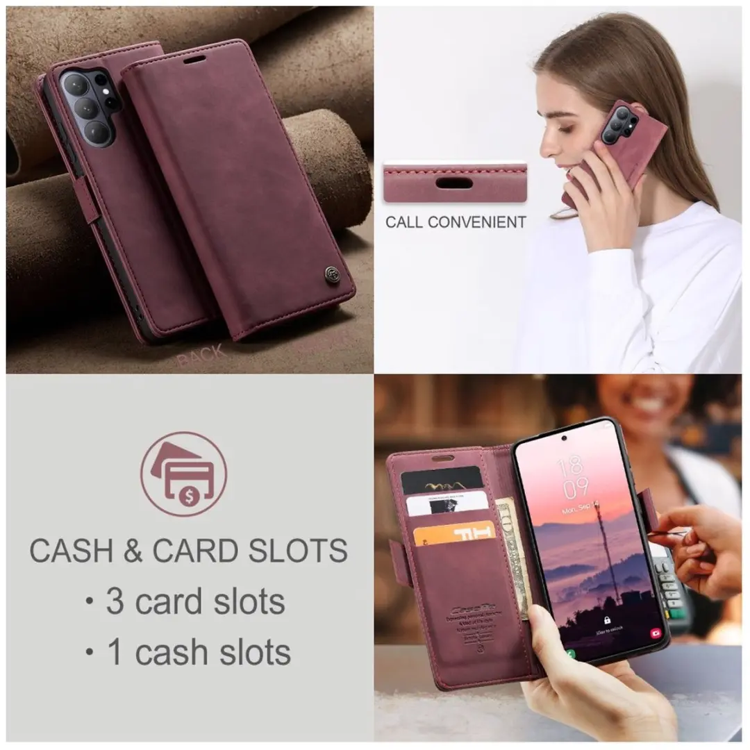 Caseme 013 Hoesje Samsung Galaxy S26 Ultra - Book Case Rood