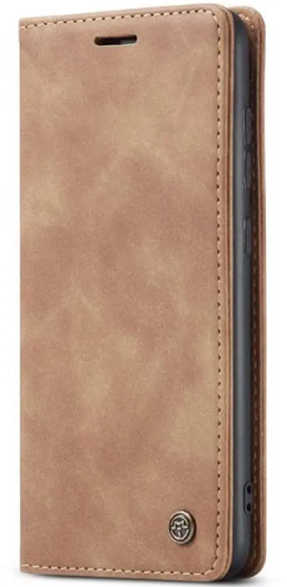 Caseme Book Case A515-19 (C01) Hoesje - 2 Pasjes - Licht bruin