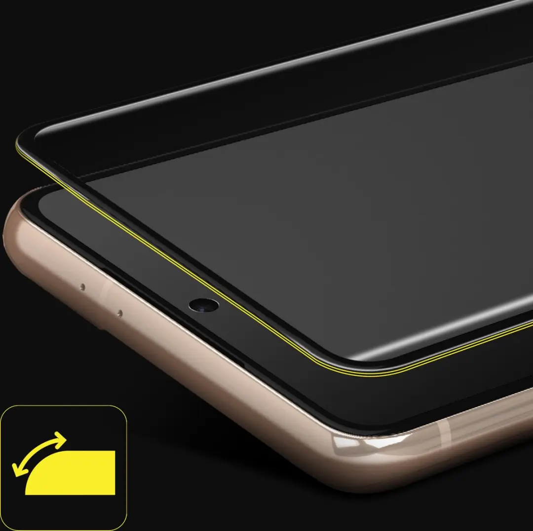 Amorus Tempered Glass Screenprotector Samsung Galaxy S21 Ultra - Zwart