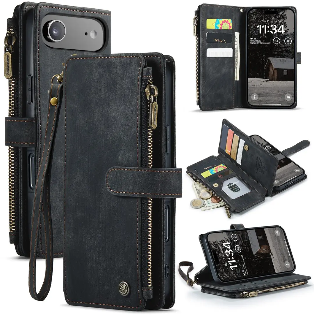 Caseme iPhone 17 Air PU Hoesje Portemonnee