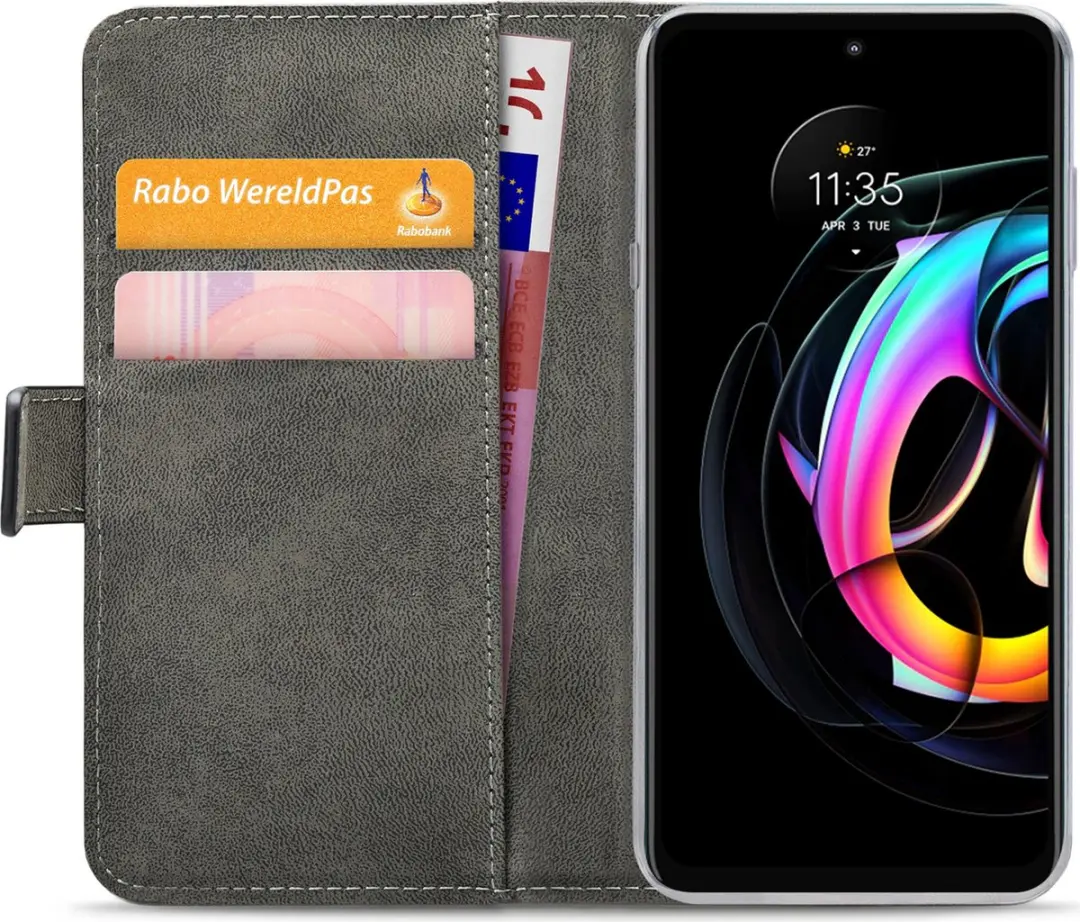 Mobilize Classic Gelly Wallet Bookcase Motorola Edge 20 Lite - 2 Pasjes Zwart