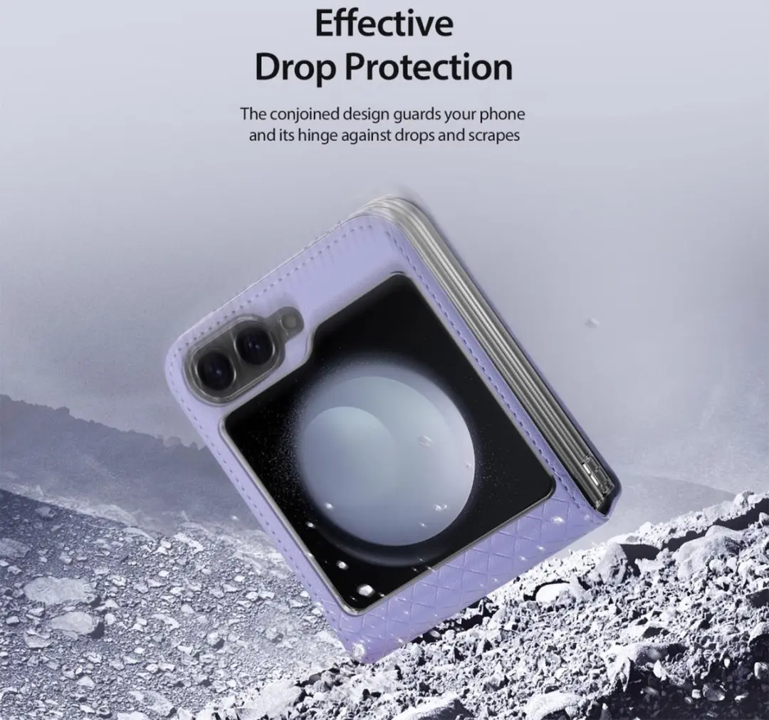 Dux Ducis Leren Hoes Samsung Galaxy Z Flip 7/6 - Paars