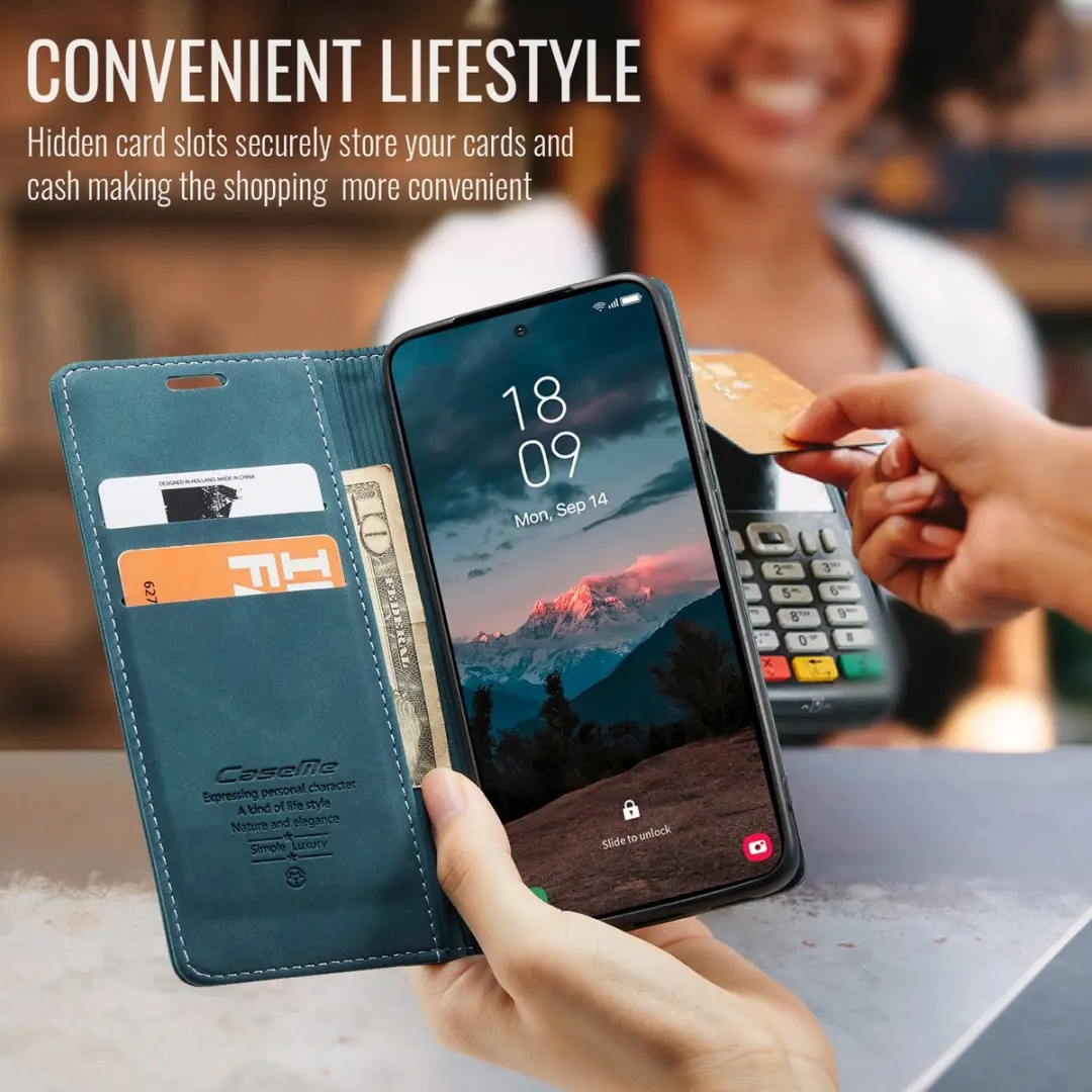 Caseme 013 Book Case Hoesje Samsung Galaxy S26 - Blauw