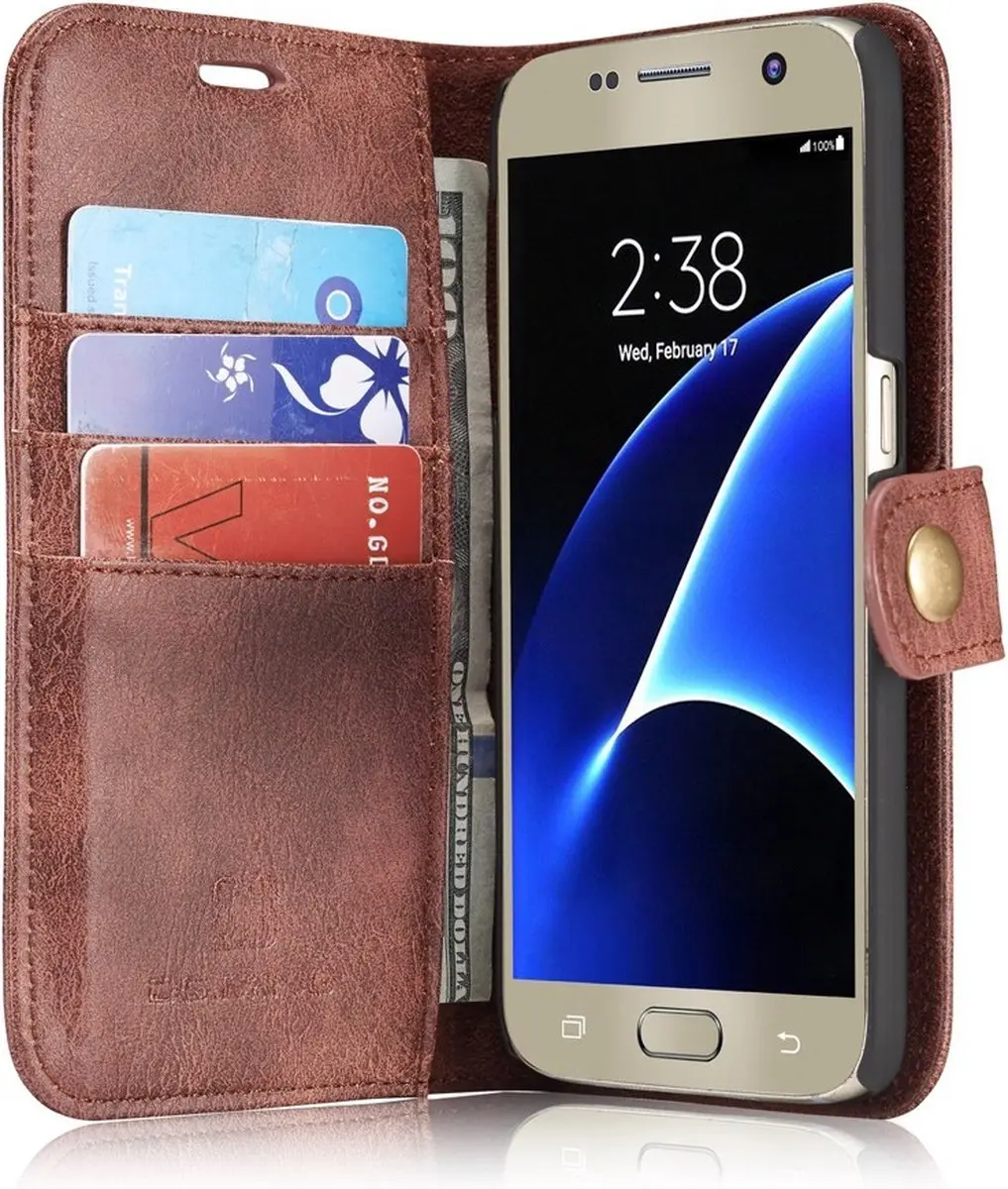DG.MING Hoesje Samsung Galaxy S7 Book Case - Rood - afbeelding 6 van 6