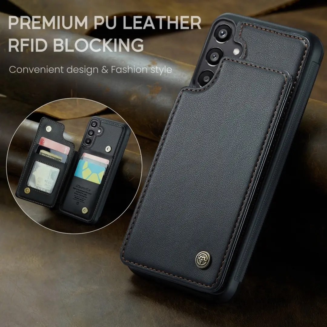 Caseme C22 Hoesje Samsung Galaxy A16 - Pasjeshouder - Zwart