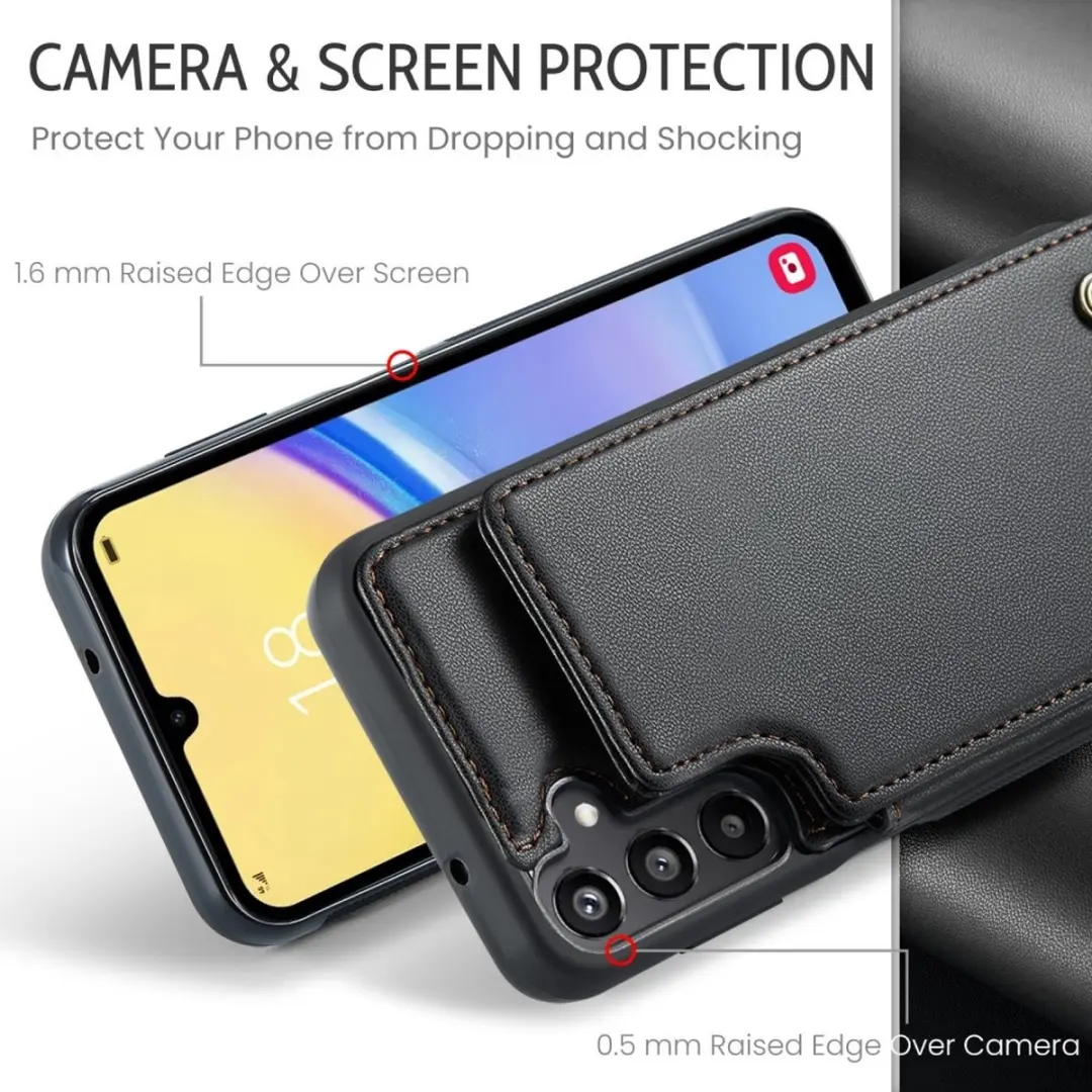 Caseme C22 Hoesje Samsung Galaxy A16 - Pasjeshouder - Zwart - afbeelding 6 van 6