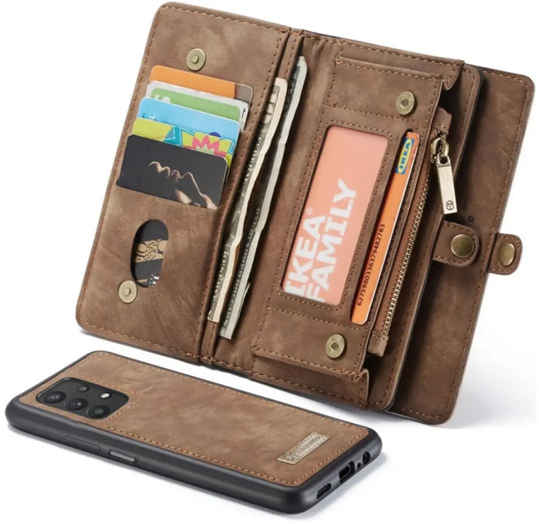 Caseme 008 Book Case Samsung Galaxy A32 5G - 8 Pasjes - Bruin