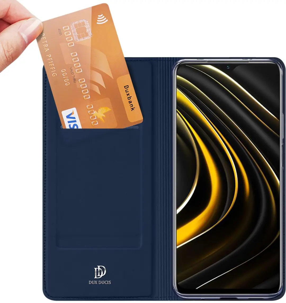 Dux Ducis Skin Pro Xiaomi Poco M3 Wallet Hoesje - FOLIO-PRO-NT-R9T - Blauw