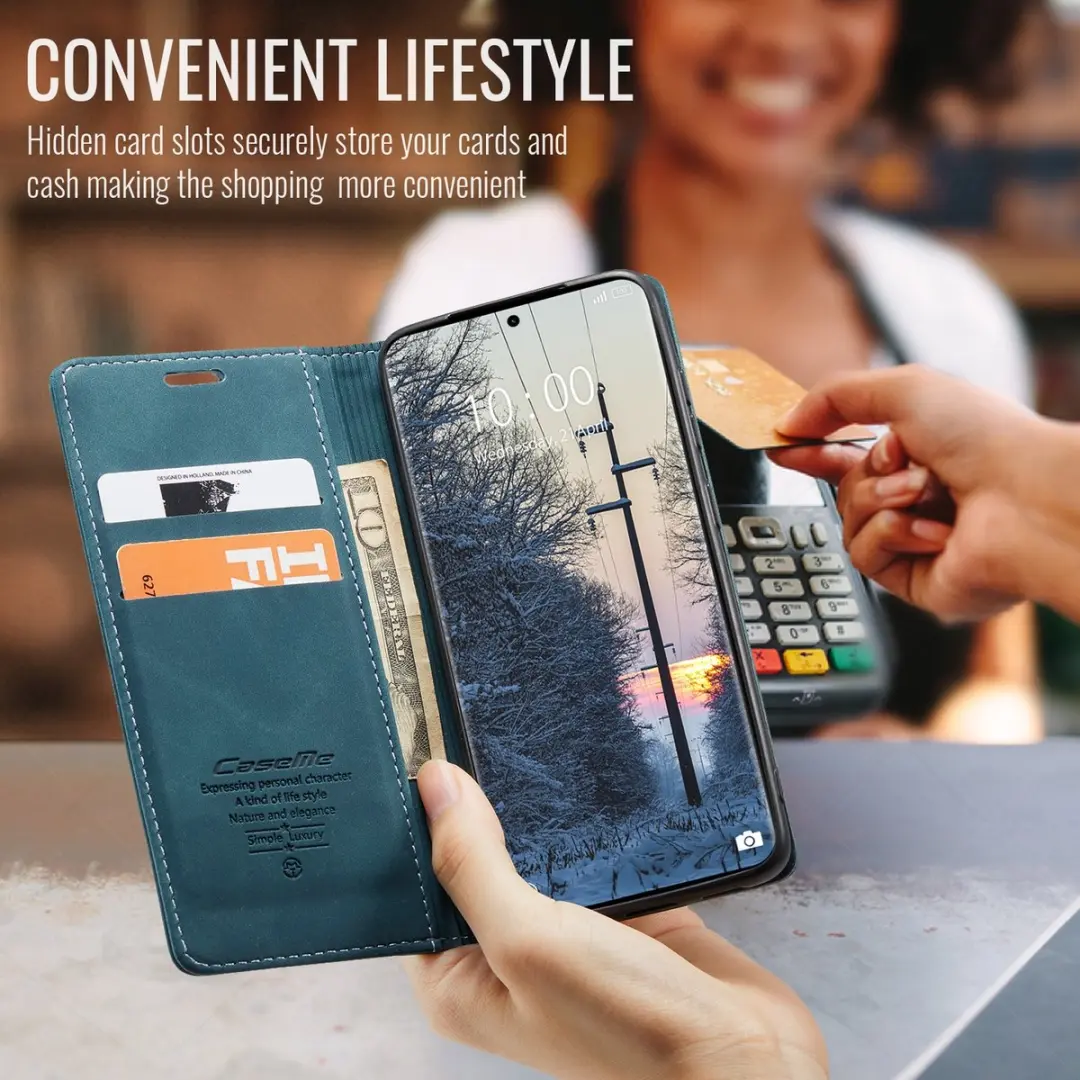 Caseme 013 Book Case Hoesje - Xiaomi Redmi Note 15/Poco M8 - Blauw