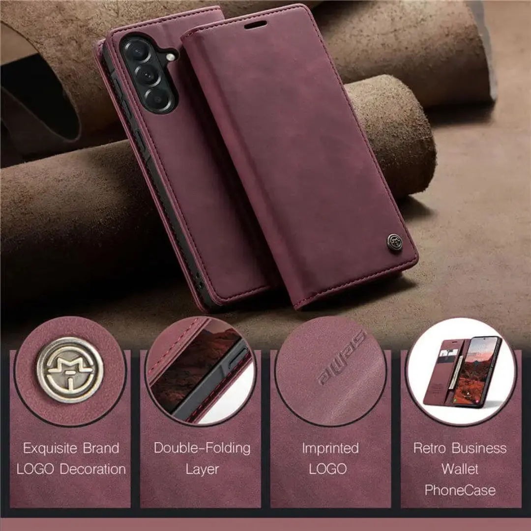 Caseme 013 Hoesje Samsung Galaxy A37 - Book Case Rood