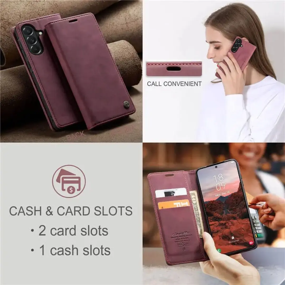 Caseme 013 Hoesje Samsung Galaxy A37 - Book Case Rood