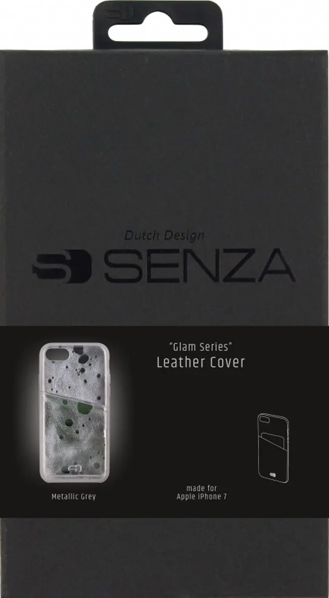 Senza Glam Leather Cover LEACVR1036 - iPhone 7/8 - Grijs