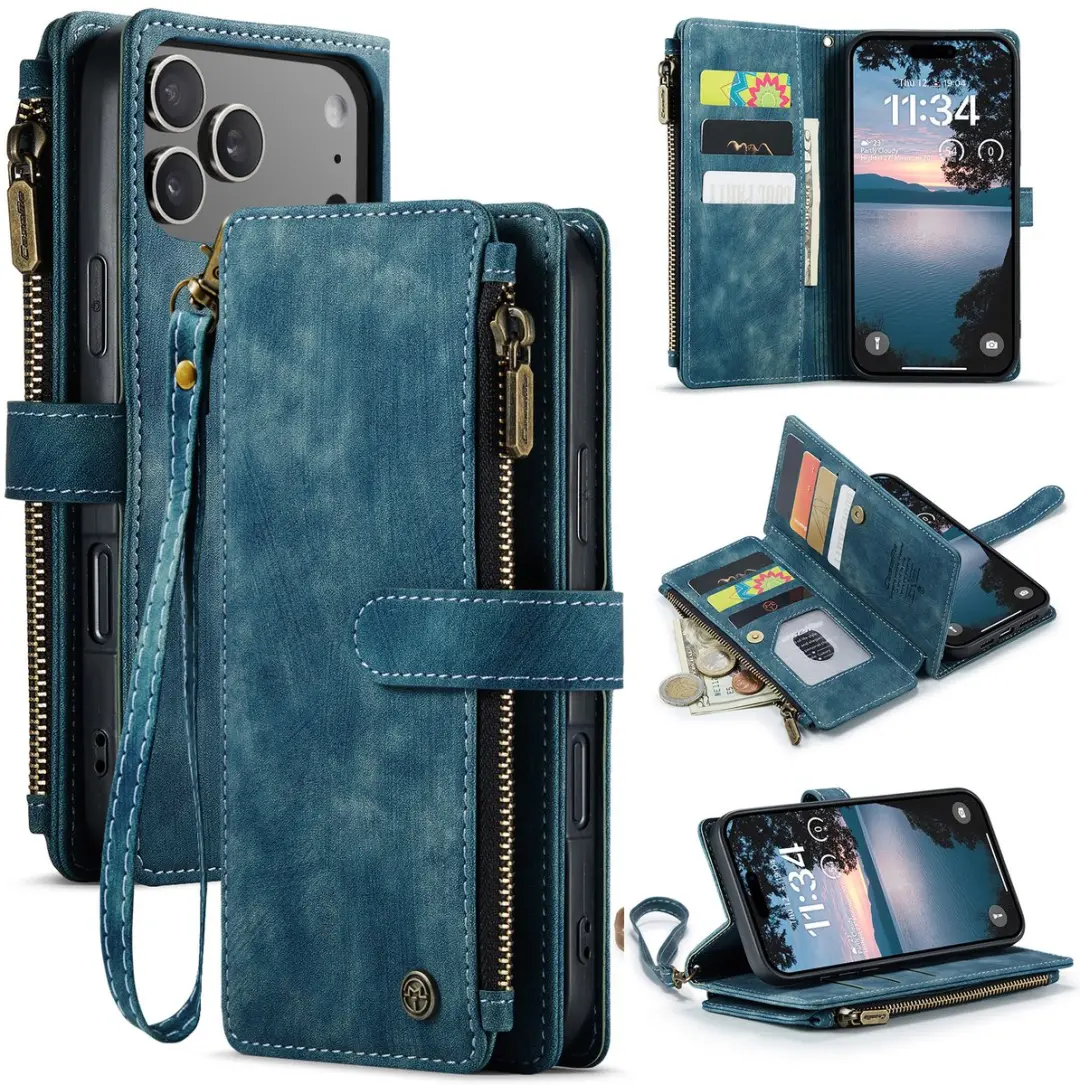 Caseme iPhone 17 Pro Max PU Hoesje Portemonnee