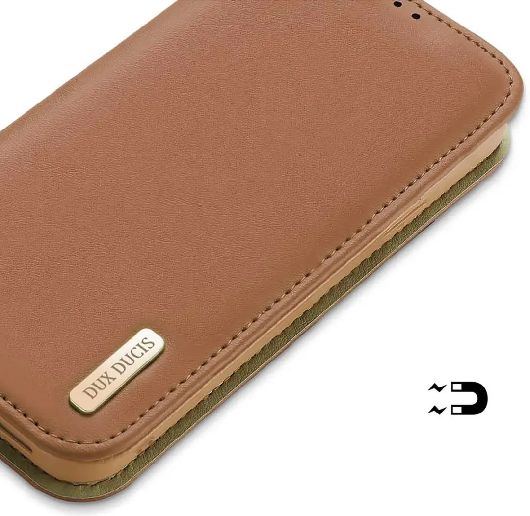 Dux Ducis Hivo Series iPhone 15 Plus Hoesje - 3 Pasjes - Bruin