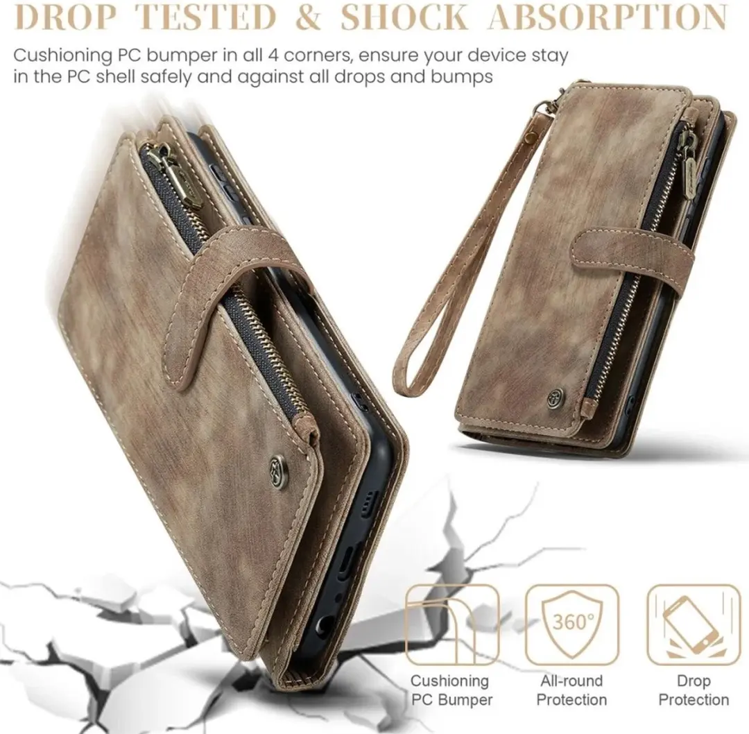 Caseme C30 Hoesje Samsung Galaxy A25 - Bruin - afbeelding 6 van 6